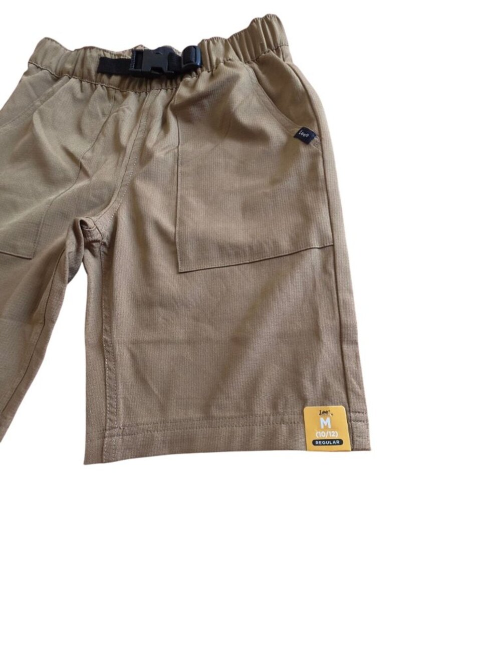Lee Boys Khaki Elastic Waist Cargo Shorts With Built-In Belt M (10/12) Regular - Picture 7 of 7